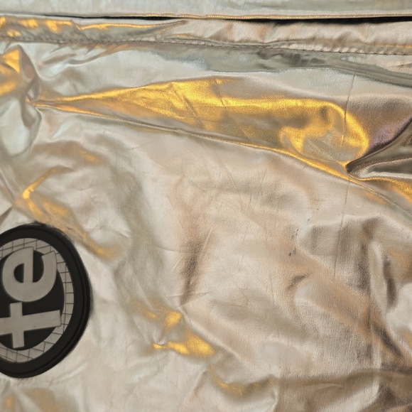 NWT! Tipsy Elves,Men's Silver Bullet Snow Suit,Metallic Silver, Size M, MSRP$300 - Picture 7 of 7